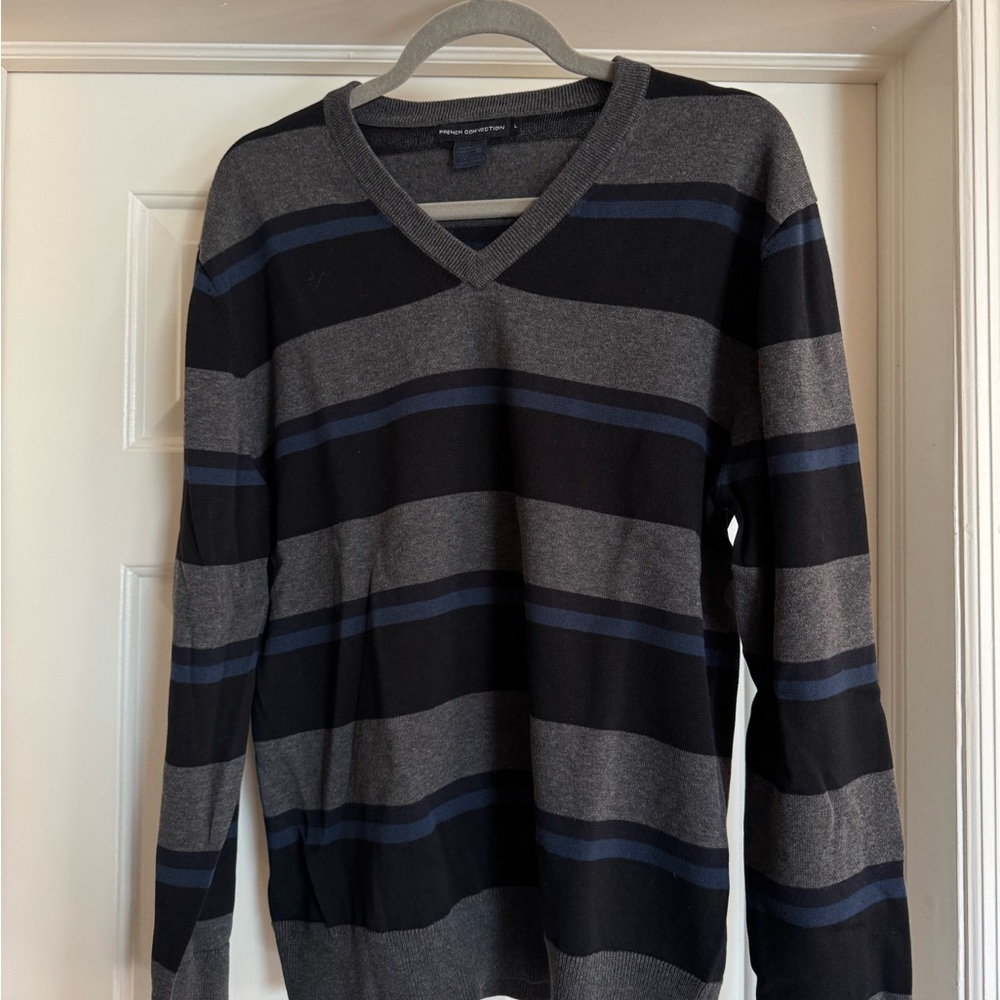 Striped V-Neck Sweater